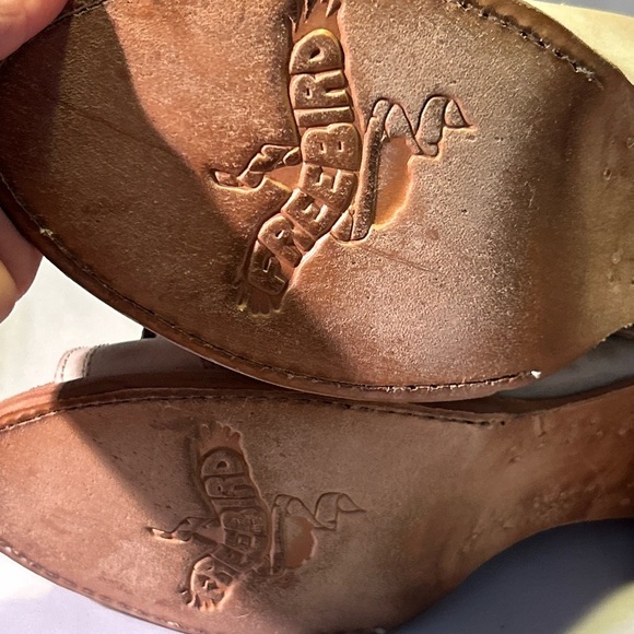 Womens FREEBIRD Caprice sandals size 9 gray distressed boho chunky heel - Picture 8 of 9